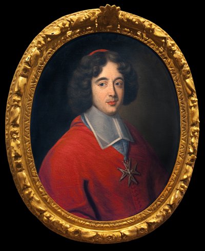 Kardinal de Bouillon, abbede av Tournus fra 1660 til 1715, initiativtaker til byggingen av hotel dieu. Anonymt maleri, fransk kunst fra 1600-tallet. Hotel Dieu, Musee Greuze, Tournus. av French School