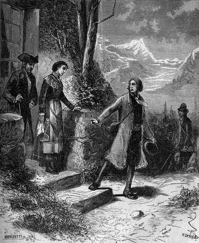 Carl Von Linne naturforsker og svensk forfatter (1707 - 1778) forlot sin forlovede for en reise til England og Holland. av French School