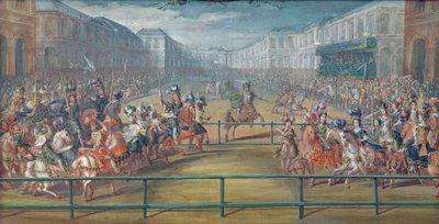 Carousel of Amazons i 1682 av French School
