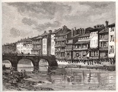 Castres - Languedoc-Roussillon-Midi-Pyrenees - engraving in “La France illustree: geography, history, statistical administration” by V.-A. Malt-Brown. 1884 av French School