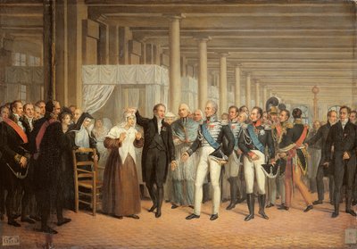 Kataraktoperasjon utført av Guillaume Dupuytren (1777-1835) i nærvær av kong Charles X (1757-1836) på Hotel Dieu av French School