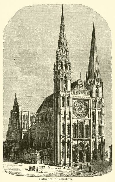 Cathedral of Chartres (gravering) av French School