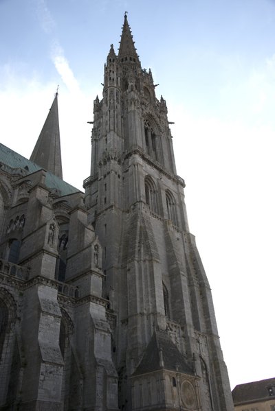 Cathedral of Chartres, nordfasaden med klokkepaviljongen av French School
