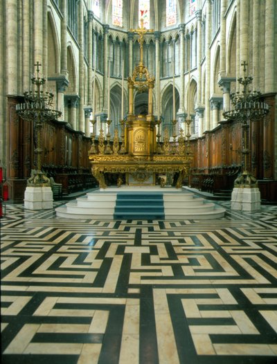 Cathedrale de Saint Omer (Nord 59): Alter og labyrint. av French School