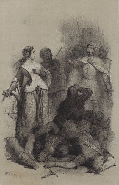 Caterina Sforza, Prisonniere de Cesare Borgia (gravering) av French School