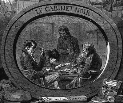 Censorship: Under the Old Regime, the service is called “Black Cabinet”” to examine private correspondence for security reasons. av French School