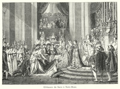 Kroningsseremoni i Notre-Dame av French School