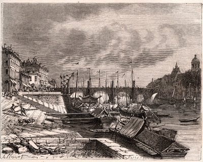Chalon-sur-Saone (Chalon sur Saone) - Saone-et-Loire - gravering i "La France illustrée: geografi, historie, statistisk administrasjon" av V.-A. Malt brun. 1884 av French School