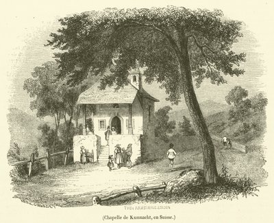 Kapell i Kussnacht, Sveits (gravering) av French School