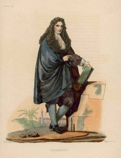 Chardin (farget gravering) av French School