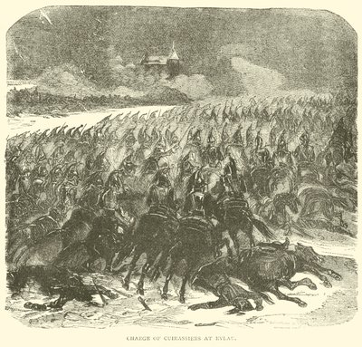 Anklagen for Cuirassiers ved Eylau (gravering) av French School