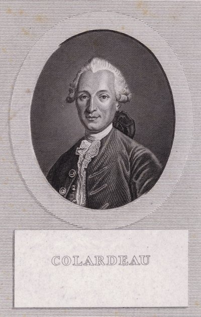Charles-Pierre Colardeau , fransk poet (gravering) av French School