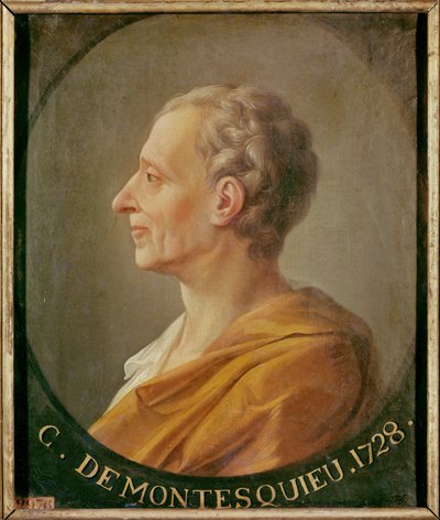 Charles Baron de Montesquieu, statsmann og filosof … av French School