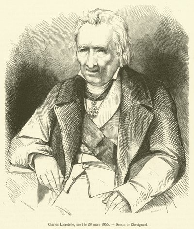 Charles Lacretelle, død 28. mars 1855 (gravering) av French School