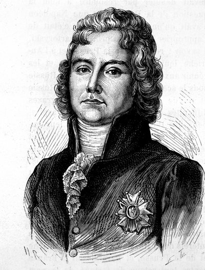 Charles Maurice de Talleyrand Périgord (1754-1838), fransk politiker - i "The History of France" av Henri Martin av French School