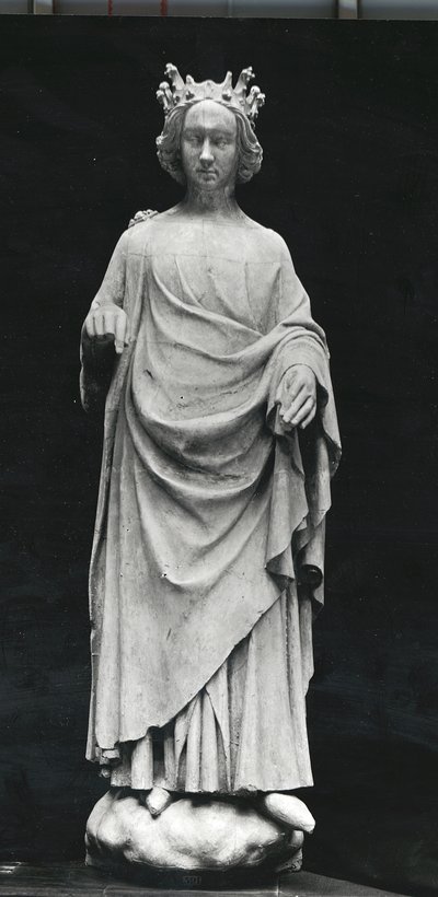 Charles VI (1368-1422) konge av Frankrike, fra Palais de Justice i Poitiers, original sent på 1300-tallet (gipsavstøpning) av French School
