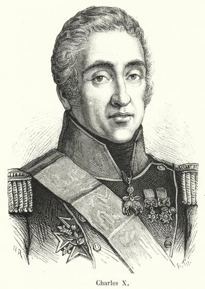 Charles X (gravering) av French School