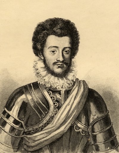 Charles de Guise (1554-1611) hertug av Mayenne (gravering) av French School