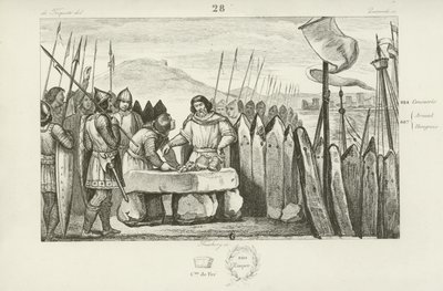 Karl den tykke betaler vikingene 700 sølvstykker for å forlate deres beleiring av Paris, 886 av French School