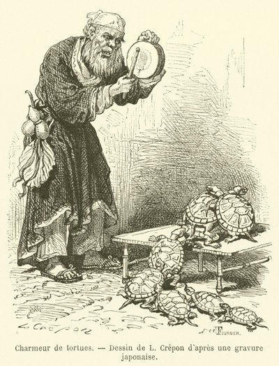 Turtle Charmer (gravering) av French School
