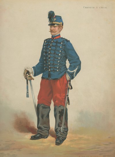 Jeger til hest av French School