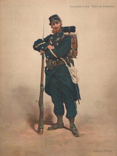 Jeger til fots, kampanjekjole av French School