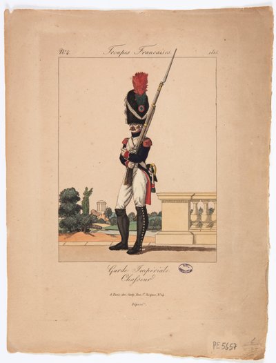 Chasseur av den keiserlige garde, franske tropper, nr. 4 av French School