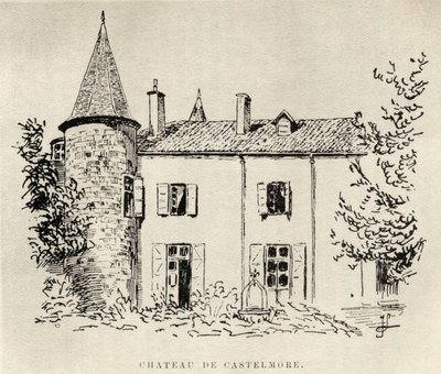 Chateau de Castelmore, fra Memoirs of Charles de Batz-Castelmore Comte dArtagnan, utgitt 1928 av French School
