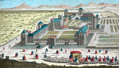 Chateau de Vincennes nær Paris - på 1700-tallet av French School