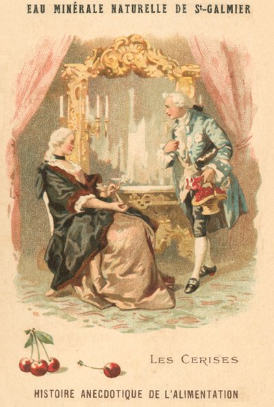 Kirsebær (chromolitho) av French School