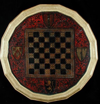 Sjakkbrett med fire våpenskjold, ca.1400-30 av French School