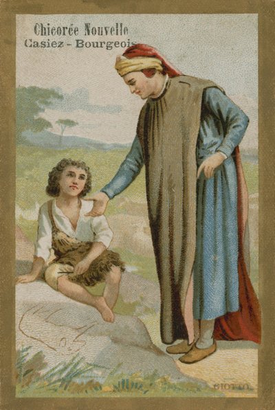 Chicoree nouvelle handelskort, Cimabue oppdager Giotto av French School