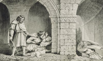 Childebert I (ca. 498-588) ved mordet på hans brødres arvinger, fra 