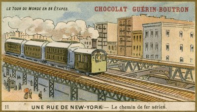 Chocolat Guerin Boutron handelskort av French School