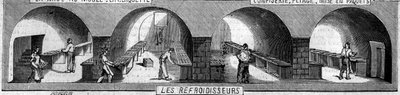 Sjokoladefabrikk: kjølere. Fabrikken til M. Masson, Paris av French School