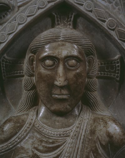 Kristus i Majestet, detalj av ansiktet (marmor) (se også 162694) av French School