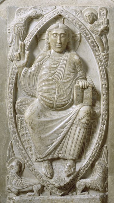 Kristus i Majestet, fra ambulatoriet (marmor) av French School