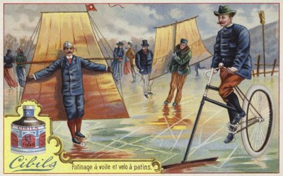 Cibils-kort med skøyter av French School