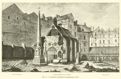 Kirkegård og massegraver til de uskyldige i 1785 av French School