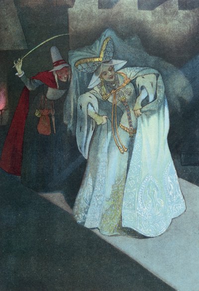 Askepott med sin fegudmor, ca. 1911 av French School
