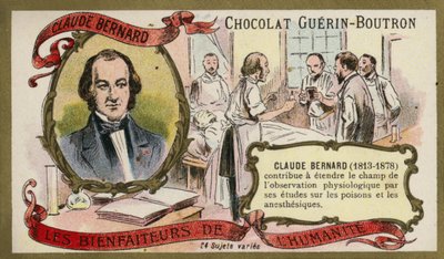 Claude Bernard , fransk fysiolog (chromolitho) av French School