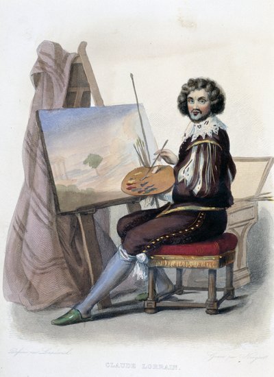 Claude Gellee dit Lorrain (1600-1682) fransk maler- i "" Le Plutarque francais"", av Mennechet, Paris av French School