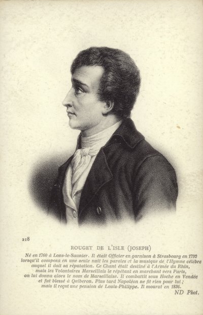 Claude Joseph Rouget de Lisle av French School