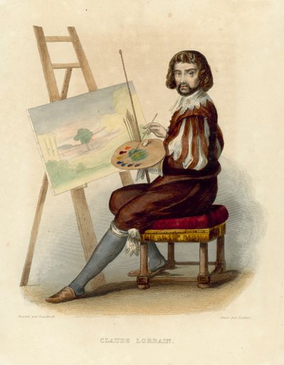 Claude Lorrain (farget gravering) av French School