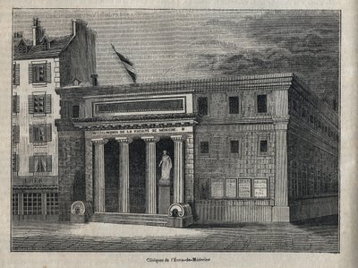 Klinikk ved Det medisinske fakultet i Paris - Gravering i "Parises fysiske, sivile og moralske historie: fra de første historiske tider til i dag" av Jacques Antoine Dulaure av French School