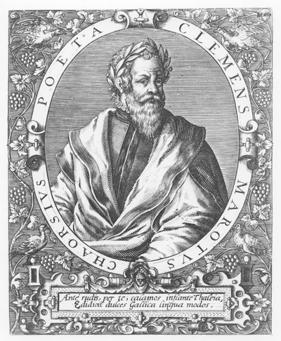 Clément Marot (engraving) av French School