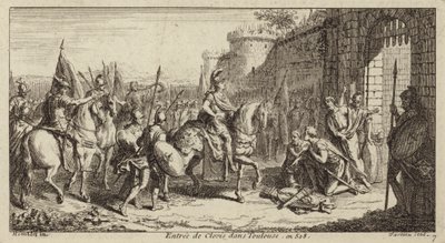 Clovis I, kongen av frankerne, gikk inn i Toulouse etter å ha beseiret vestgoterne, 508 av French School