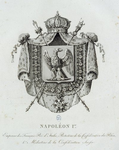 Våpenskjold fra Napoleon 1er - i "" Armorial General of the French Empire"" av H. Simon av French School