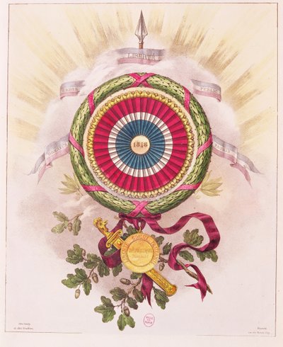 Cockade, emblem fra 1848 av French School