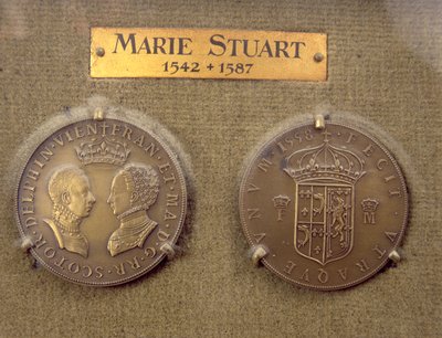 Mynt preget etter ekteskapet til Mary Queen of Scots (1542-87) og Frans II (1544-60) 1588 av French School